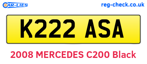 K222ASA are the vehicle registration plates.