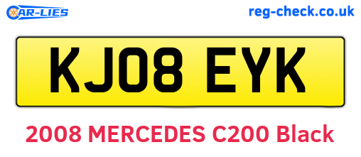 KJ08EYK are the vehicle registration plates.