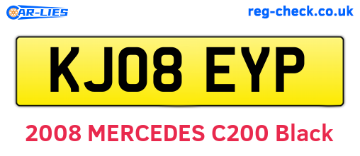 KJ08EYP are the vehicle registration plates.