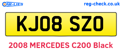 KJ08SZO are the vehicle registration plates.