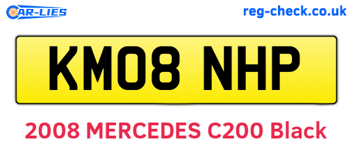 KM08NHP are the vehicle registration plates.