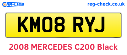 KM08RYJ are the vehicle registration plates.