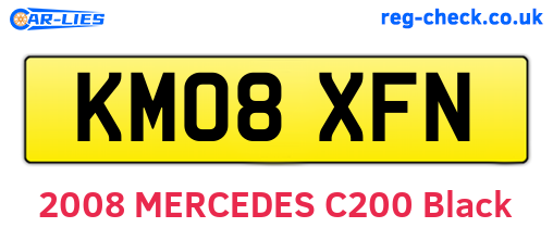 KM08XFN are the vehicle registration plates.