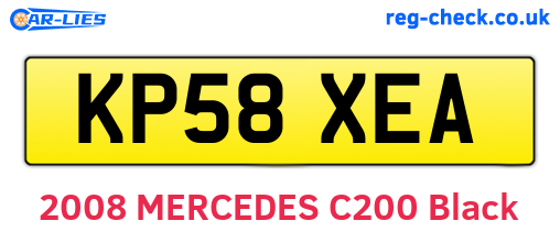KP58XEA are the vehicle registration plates.