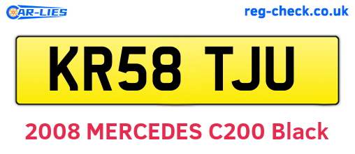 KR58TJU are the vehicle registration plates.