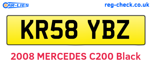 KR58YBZ are the vehicle registration plates.