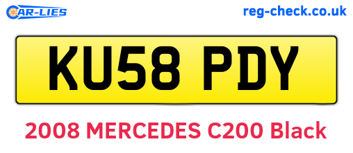 KU58PDY are the vehicle registration plates.
