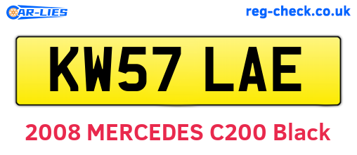 KW57LAE are the vehicle registration plates.