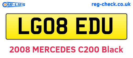 LG08EDU are the vehicle registration plates.