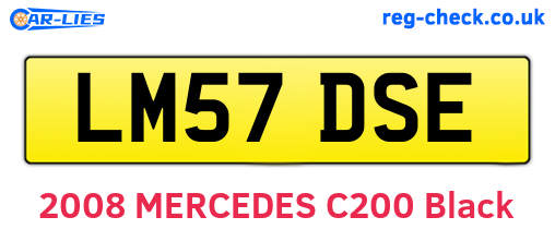 LM57DSE are the vehicle registration plates.