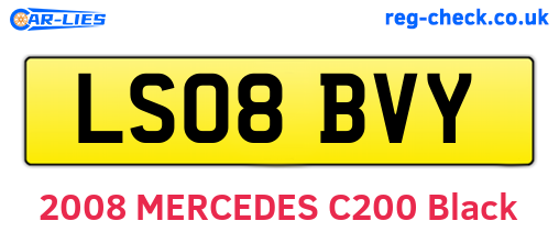 LS08BVY are the vehicle registration plates.