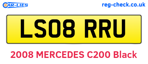 LS08RRU are the vehicle registration plates.