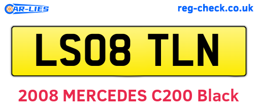 LS08TLN are the vehicle registration plates.