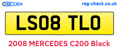 LS08TLO are the vehicle registration plates.