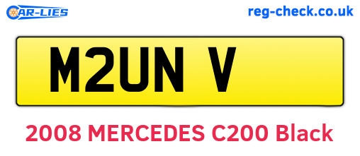 M2UNV are the vehicle registration plates.