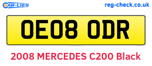 OE08ODR are the vehicle registration plates.