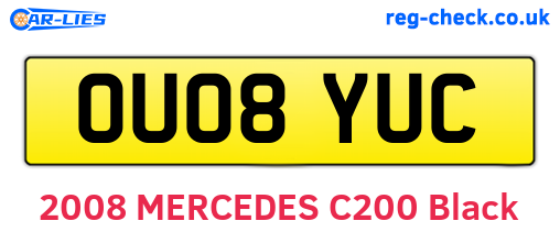 OU08YUC are the vehicle registration plates.