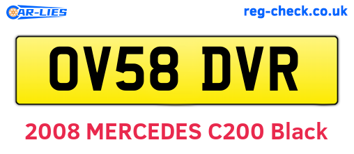 OV58DVR are the vehicle registration plates.