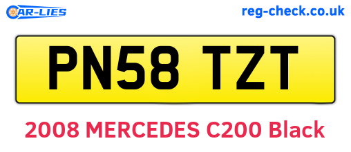 PN58TZT are the vehicle registration plates.