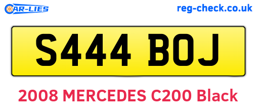 S444BOJ are the vehicle registration plates.