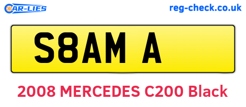 S8AMA are the vehicle registration plates.