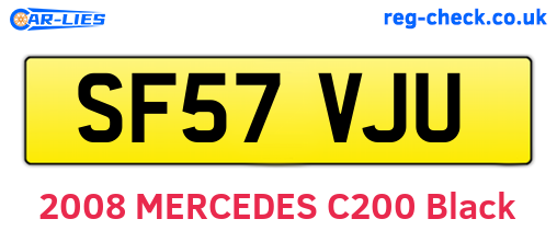 SF57VJU are the vehicle registration plates.