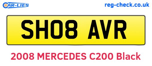SH08AVR are the vehicle registration plates.