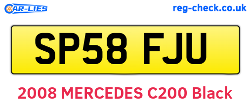 SP58FJU are the vehicle registration plates.