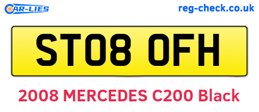 ST08OFH are the vehicle registration plates.