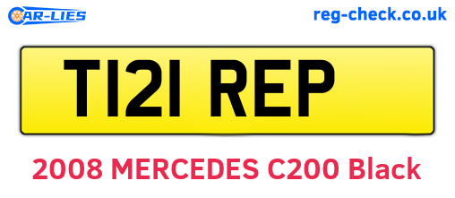 T121REP are the vehicle registration plates.