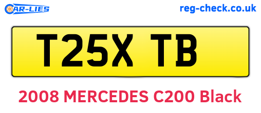 T25XTB are the vehicle registration plates.