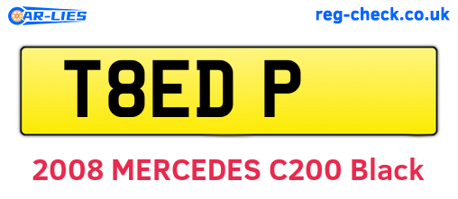 T8EDP are the vehicle registration plates.