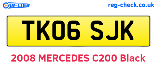 TK06SJK are the vehicle registration plates.