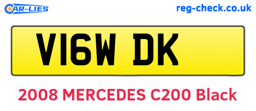 V16WDK are the vehicle registration plates.