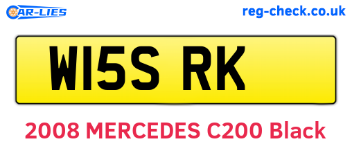 W15SRK are the vehicle registration plates.