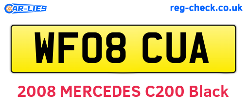 WF08CUA are the vehicle registration plates.