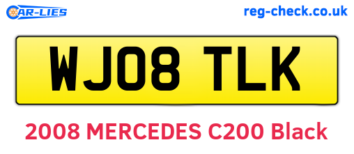 WJ08TLK are the vehicle registration plates.