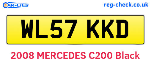 WL57KKD are the vehicle registration plates.
