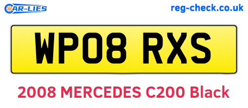 WP08RXS are the vehicle registration plates.