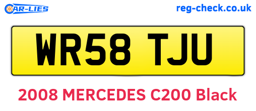 WR58TJU are the vehicle registration plates.