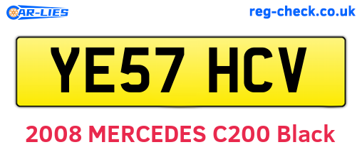 YE57HCV are the vehicle registration plates.