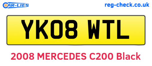 YK08WTL are the vehicle registration plates.