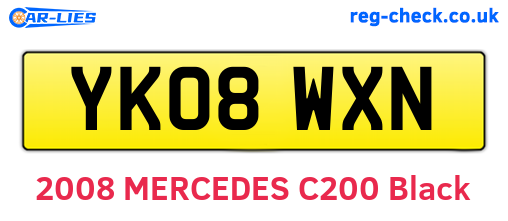 YK08WXN are the vehicle registration plates.