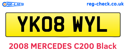 YK08WYL are the vehicle registration plates.