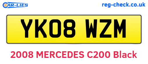 YK08WZM are the vehicle registration plates.