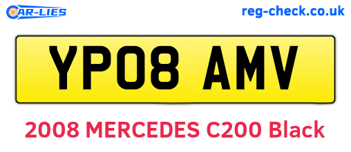 YP08AMV are the vehicle registration plates.
