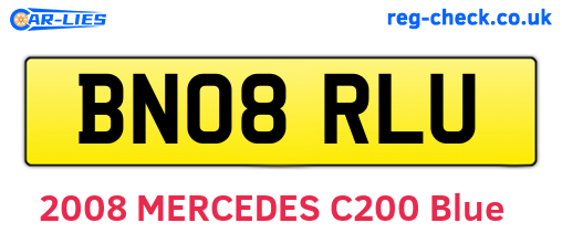 BN08RLU are the vehicle registration plates.