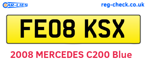 FE08KSX are the vehicle registration plates.