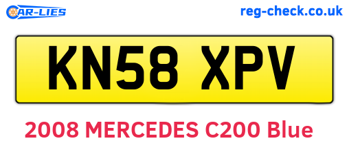 KN58XPV are the vehicle registration plates.