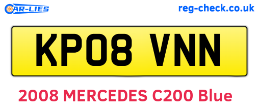 KP08VNN are the vehicle registration plates.
